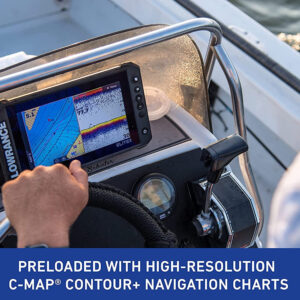 Elite FS 9 Fish Finder with Activetarget Live Sonar, Preloaded C-MAP Contour+ Charts