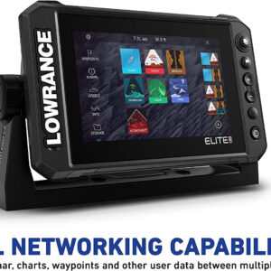 Elite FS 9 Fish Finder with Activetarget Live Sonar, Preloaded C-MAP Contour+ Charts