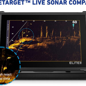 Elite FS 9 Fish Finder with Activetarget Live Sonar, Preloaded C-MAP Contour+ Charts