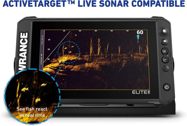 Elite FS 9 Fish Finder with Activetarget Live Sonar, Preloaded C-MAP Contour+ Charts